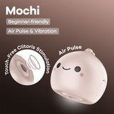 Satisfyer Mochi USB Rechargeable Air Pulse Clit Stimulator Beige Clit Ticklers and Pulsators